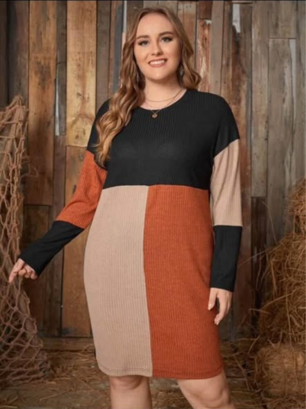 Ladies size 3XL Colorblock Dress